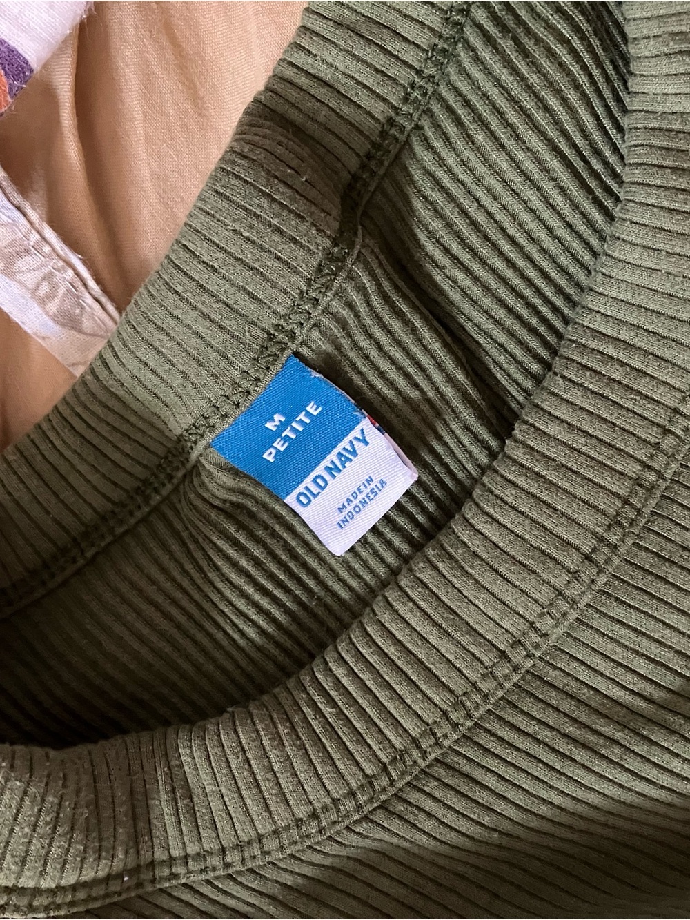 Old Navy Olive Green Ribbed Midi Dress